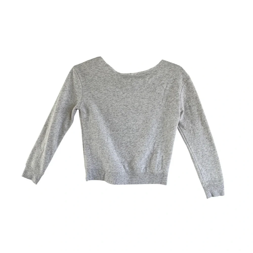 Justice Girls Gray Peace‎ Sign Sequin Sweatshirt Size 10